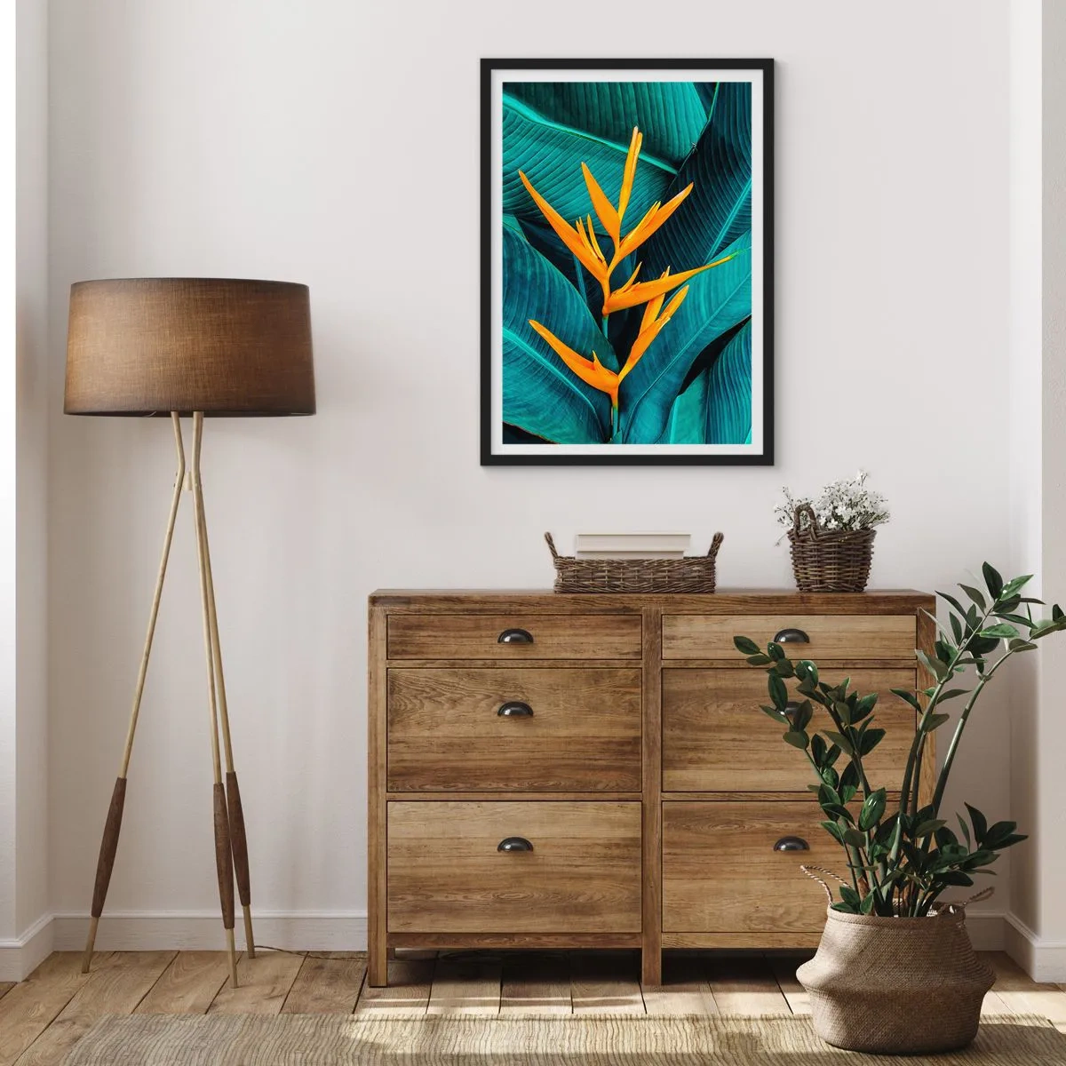 Plakat w czarnej ramie - Kwiat Edenu - 70x100 cm