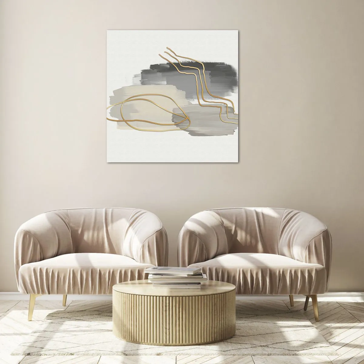 Obraz na szkle - Trwanie i ruch - 70x70 cm