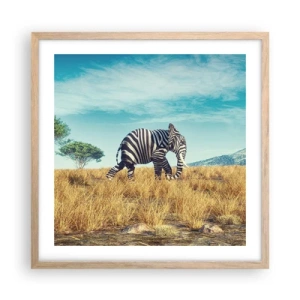 Plakat w ramie jasny dąb - Szarość już niemodna - 50x50 cm