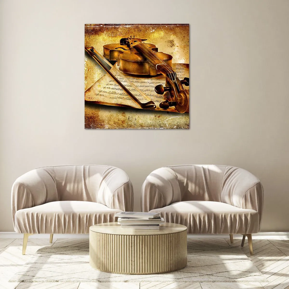 Obraz na szkle - Wirtuoz potrzebny od zaraz - 60x60 cm