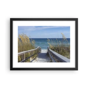 Plakat w czarnej ramie - W słońcu, na wietrze - 40x30 cm