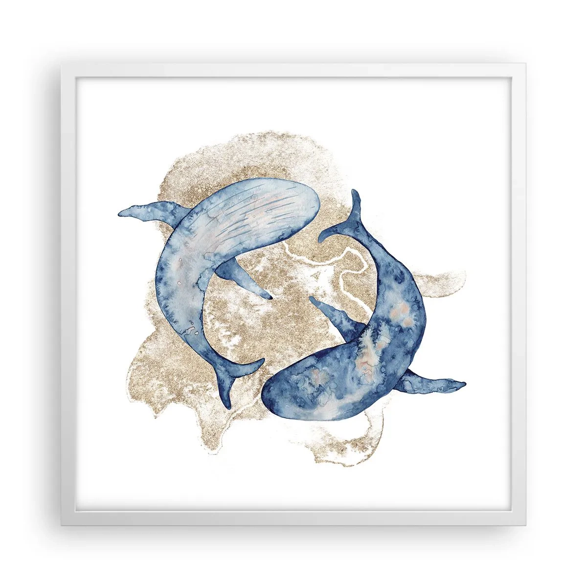 Plakat w białej ramie - Przyjaźń czy kochanie? - 50x50 cm