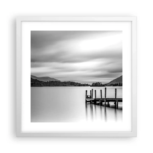 Plakat w białej ramie - Łagodność i siła - 40x40 cm