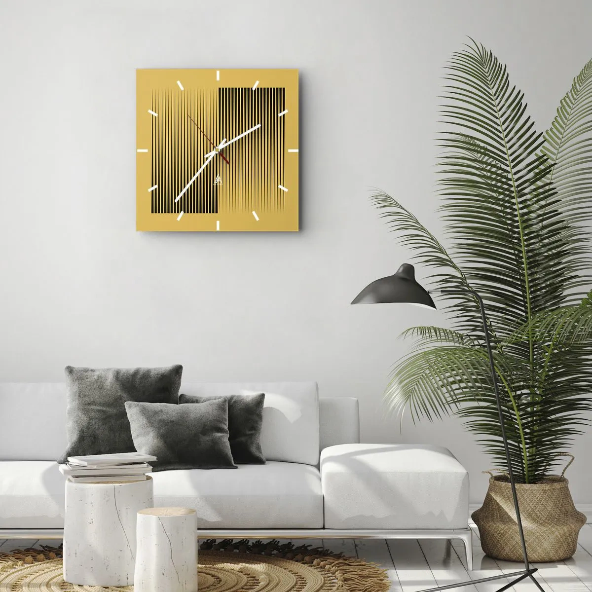 Zegar ścienny - Kwadratura przeciwieństw - 40x40 cm