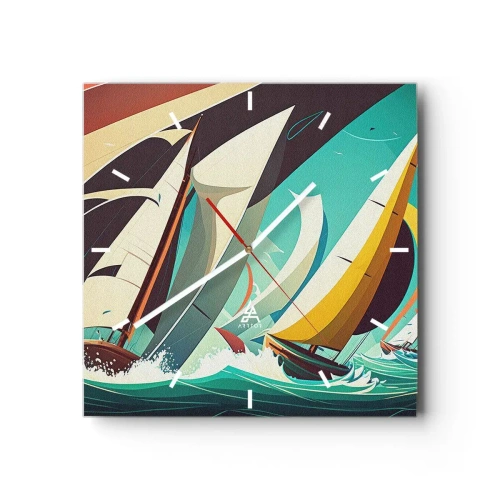 Zegar ścienny - Z żywiołami za pan brat - 40x40 cm