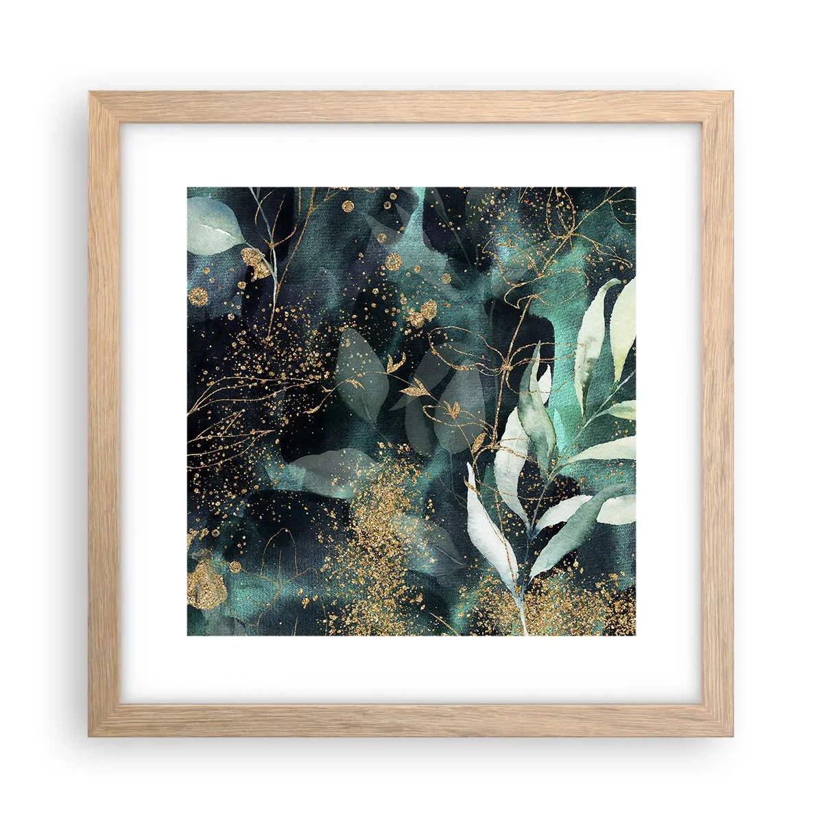 Plakat w ramie jasny dąb - Zaczarowany ogród - 30x30 cm