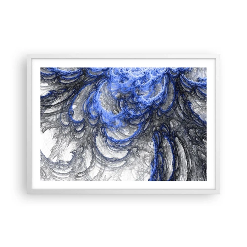 Plakat w białej ramie - Narodziny fali - 70x50 cm