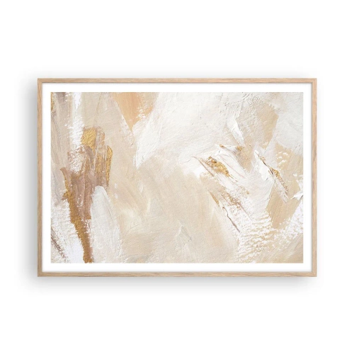 Plakat w ramie jasny dąb - Pastelowa kompozycja - 100x70 cm