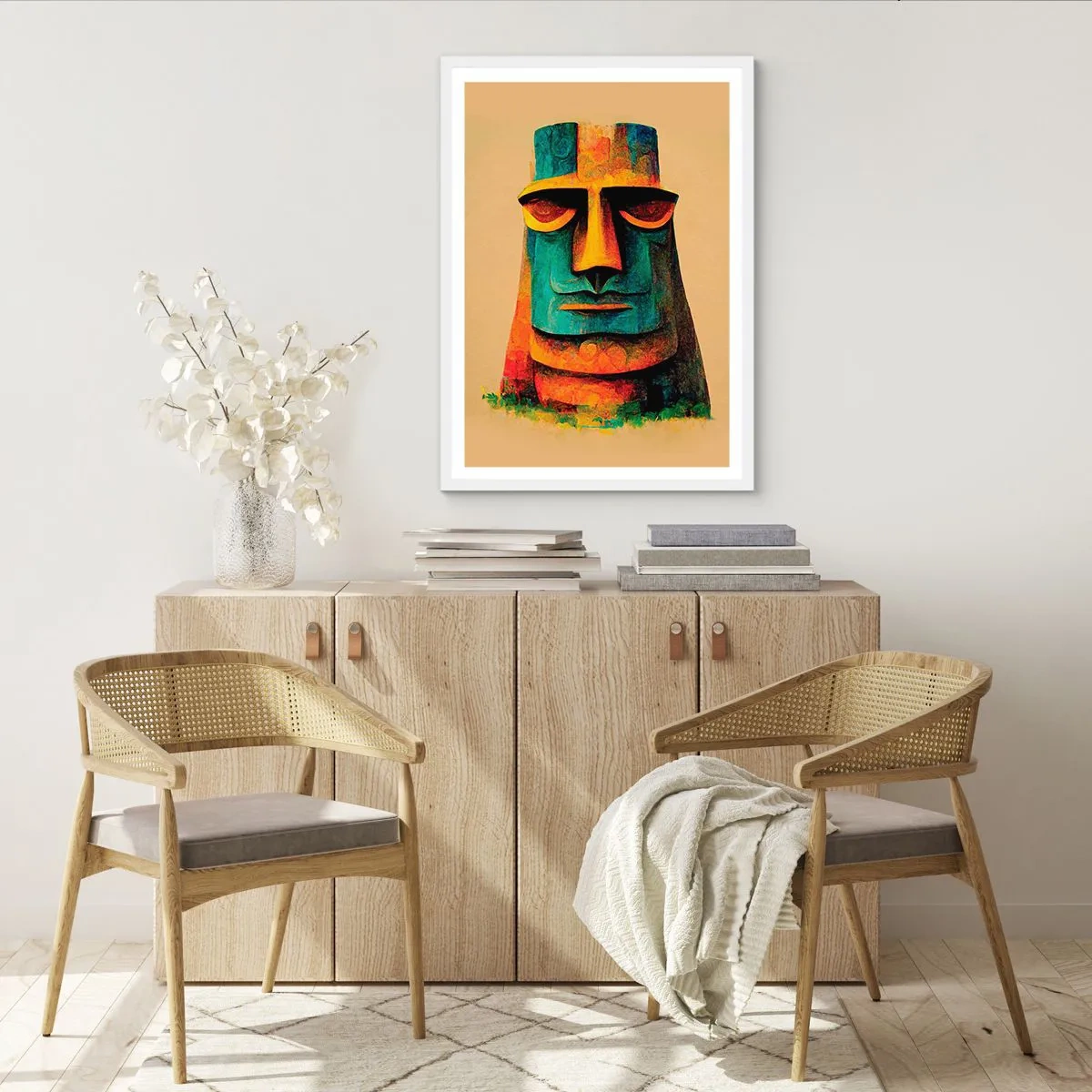 Plakat w białej ramie - Posągowy, a sympatyczny - 40x50 cm