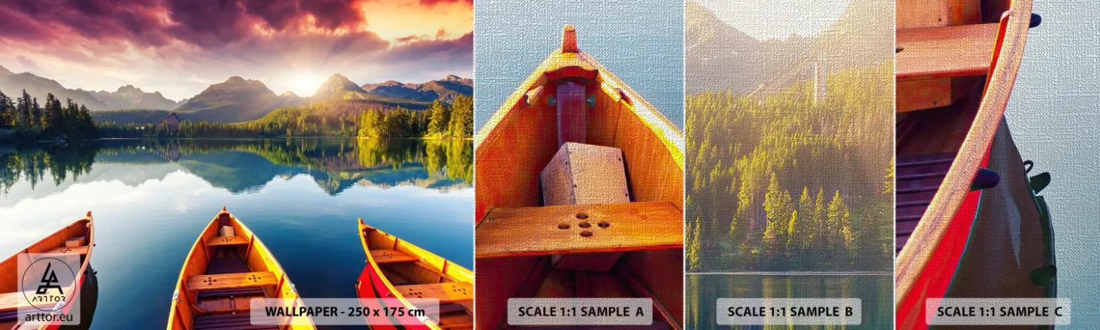 Fototapeta Próbka Premium Canvas - Nic przeciw naturze - Krajobraz, Góry, Spokój - 100x30 cm