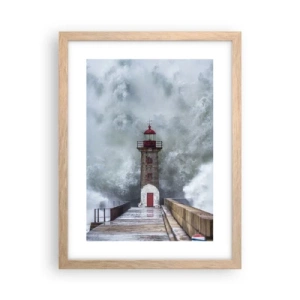 Plakat w ramie jasny dąb - Ryk wód, szum zawiei - 30x40 cm