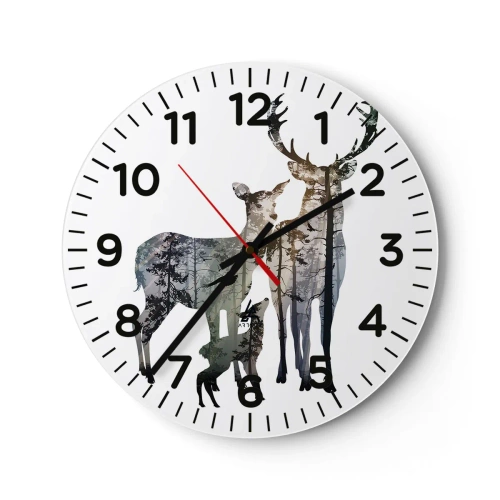 Zegar ścienny - Rodzinna fotografia - 30x30 cm