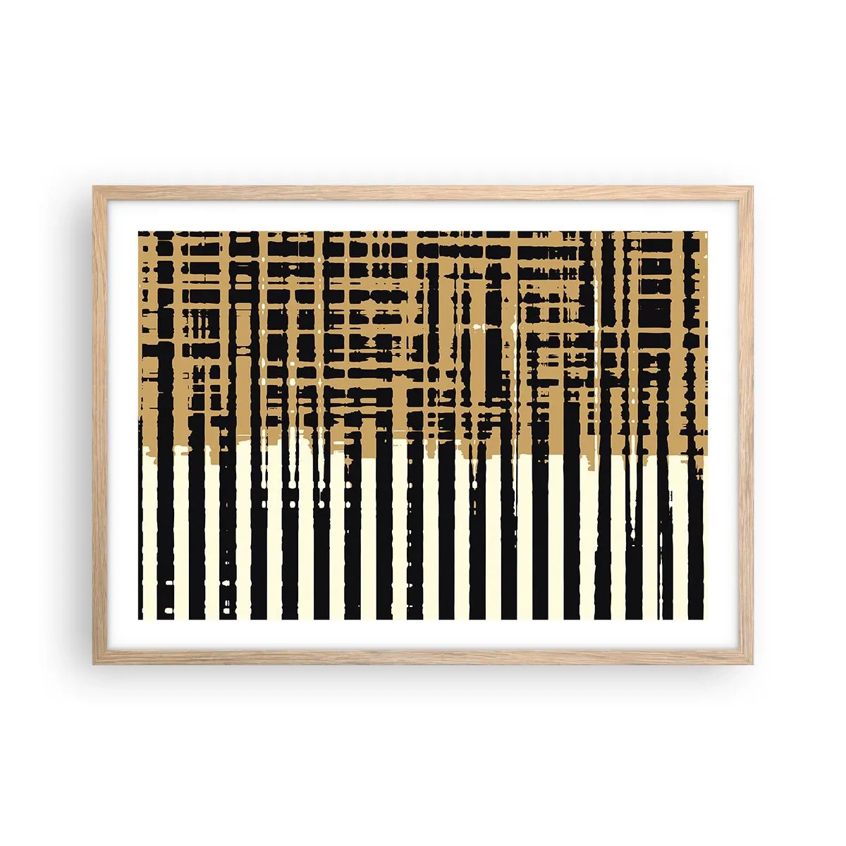 Plakat w ramie jasny dąb - Architektoniczna abstrakcja - 70x50 cm