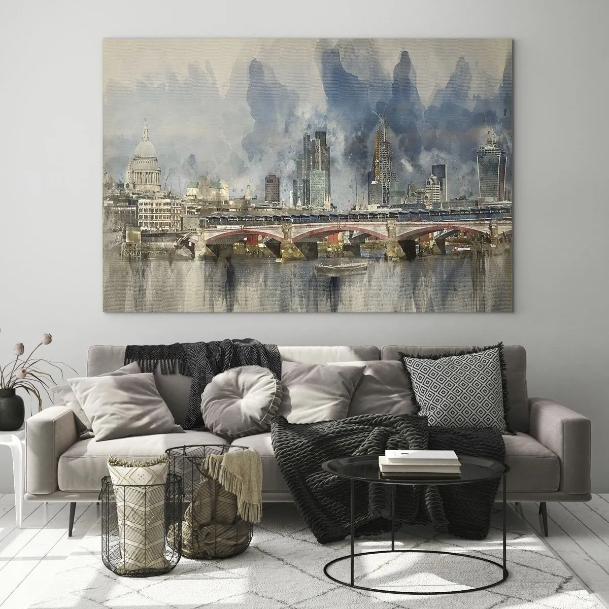 Obraz na szkle - Londyn w całej okazałości - 70x50cm - Londyn w całej okazałości - Nowoczesna dekoracja ścienna do salonu i sypialni ARTTOR