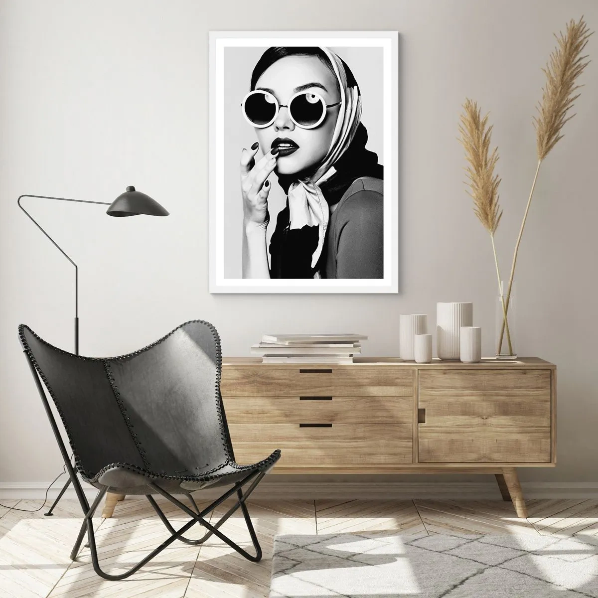 Plakat w białej ramie - Pozdrowienia z lat 60. - 40x50 cm