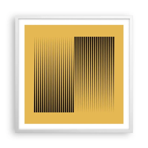 Plakat w białej ramie - Kwadratura przeciwieństw - 60x60 cm