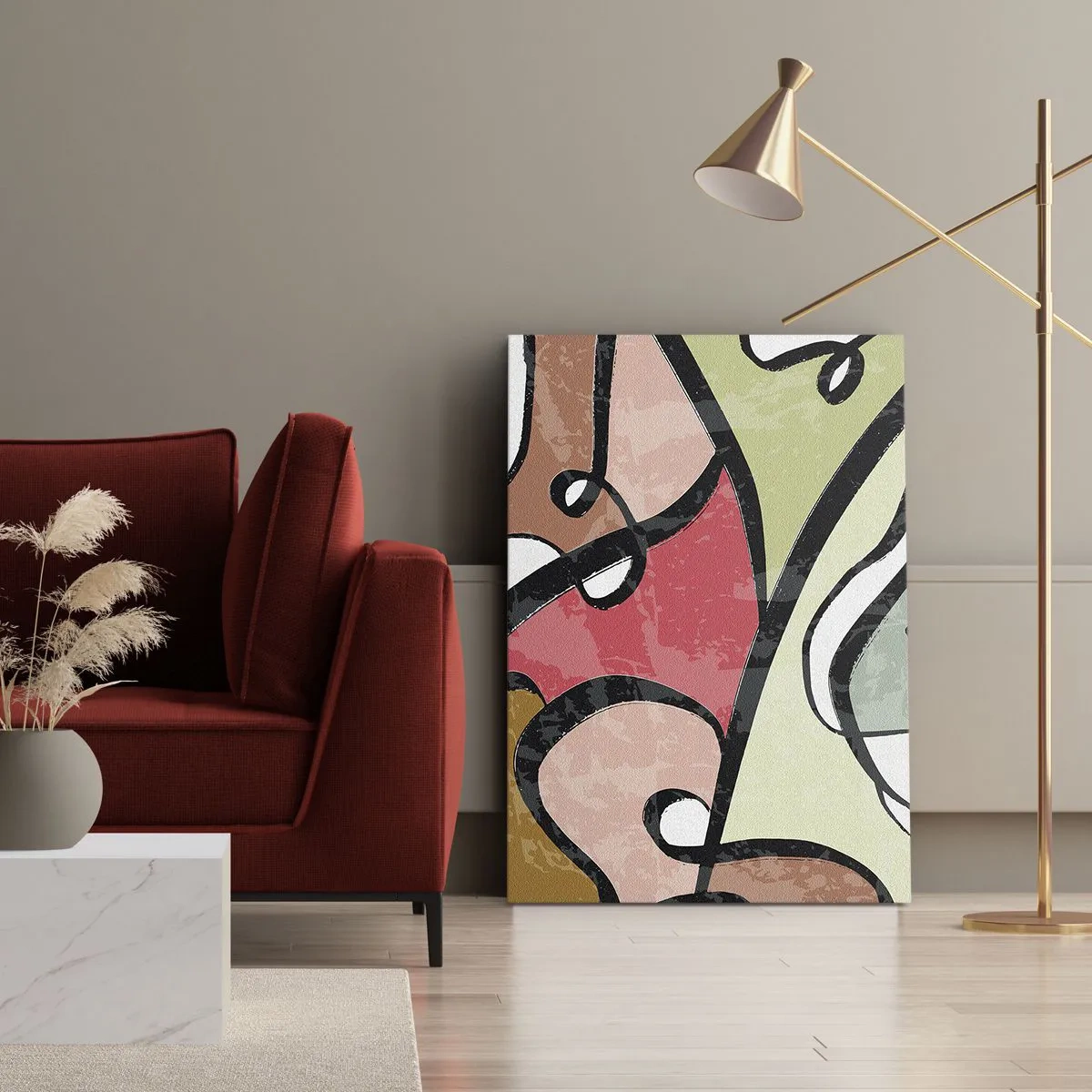 Obraz na płótnie - Piruety wśród barw - 65x120 cm