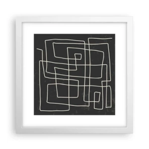 Plakat w białej ramie - Nie taki prosty - 30x30 cm