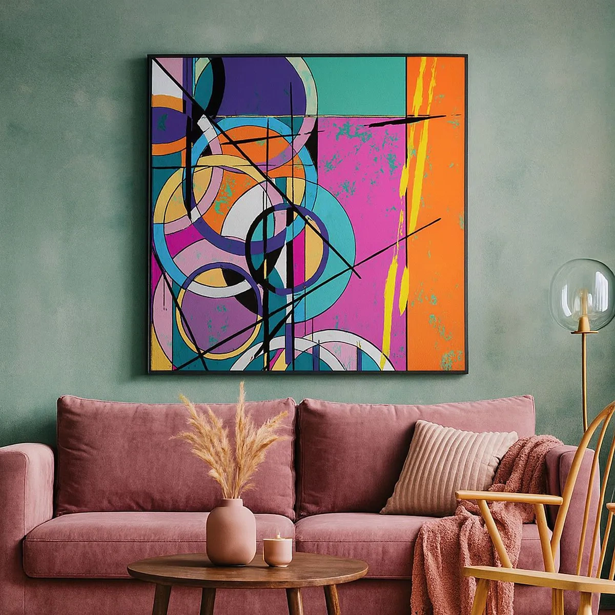 Obraz na płótnie - Koło za kołem - 30x30 cm