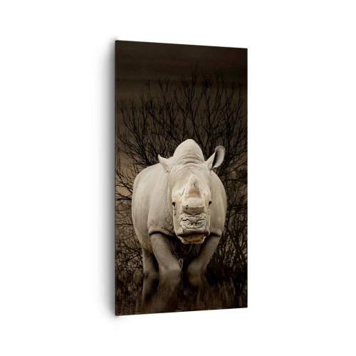 Obraz na płótnie - Biały przeciw naturze - 65x120 cm