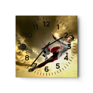 Zegar ścienny - Piłkarskie niebo - 40x40 cm