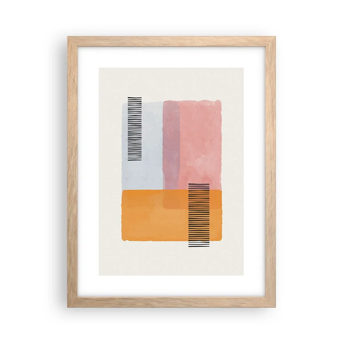 Plakat w ramie jasny dąb - Z kąta w kąt - 30x40 cm