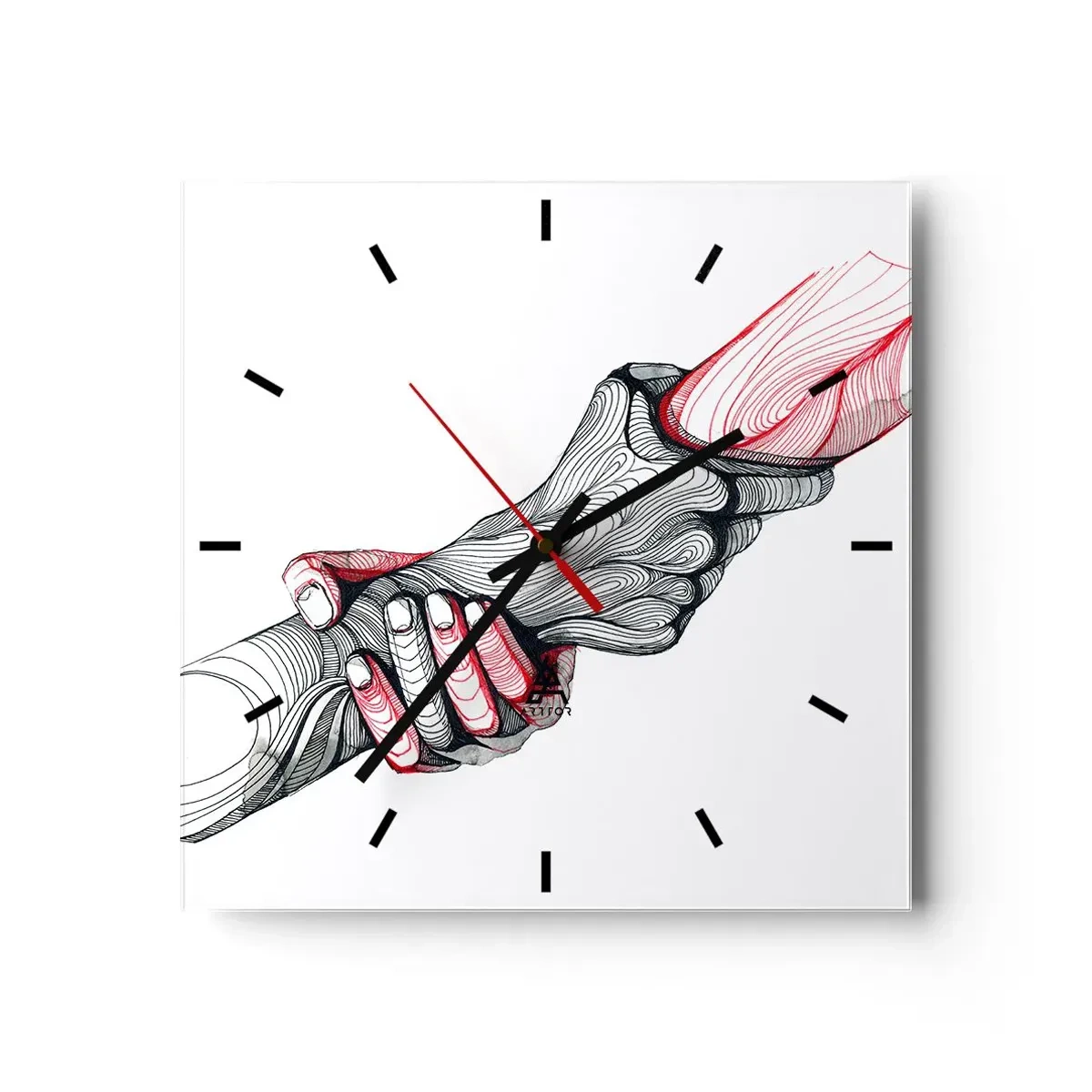 Zegar ścienny - Jesteś w dobrych rękach - 40x40 cm