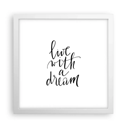 Plakat w białej ramie - Of course - 30x30 cm
