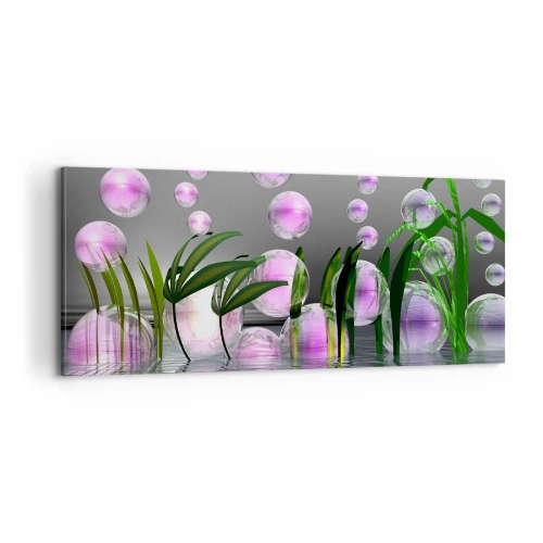 Obraz na płótnie - Refleksyjna kompozycja lekkości i życia - 100x40 cm