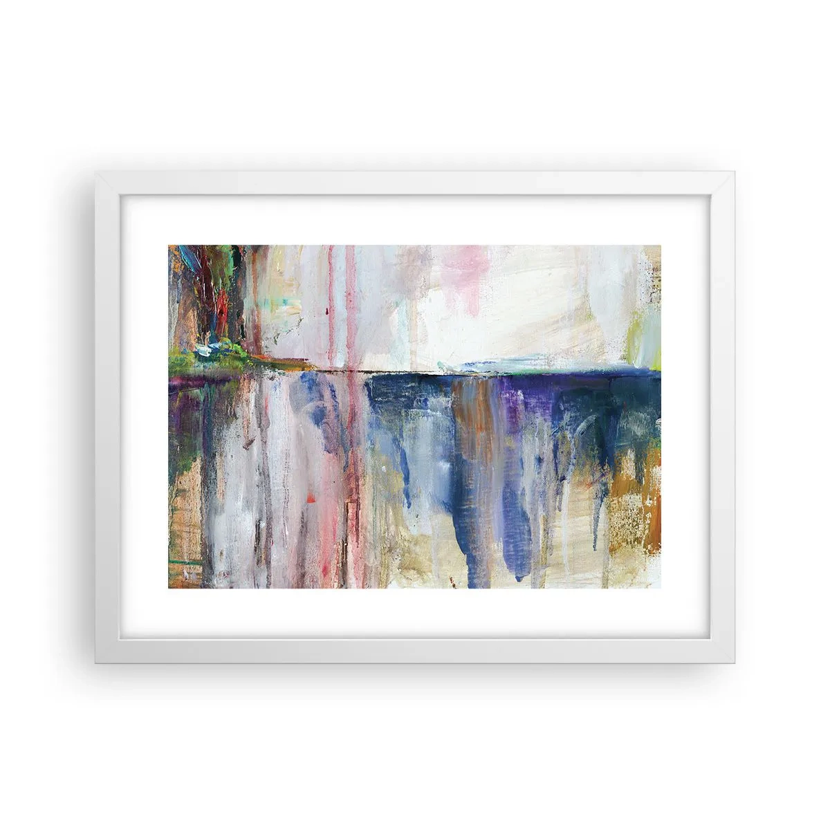 Plakat w białej ramie - Barwne wrażenia i skojarzenia - 40x30 cm
