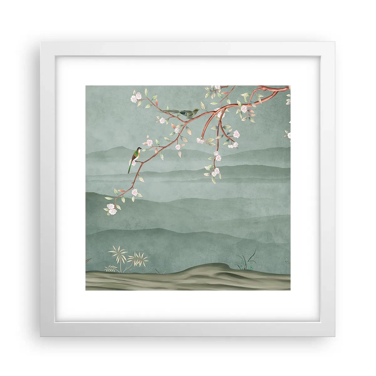 Plakat w białej ramie - Wiosna, ach, to ty - 30x30 cm