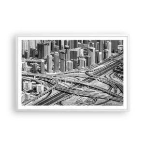 Plakat w białej ramie - Dubaj – miasto niemożliwe - 91x61 cm