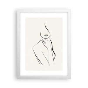 Plakat w białej ramie - Fala melancholii - 30x40 cm