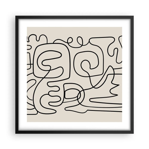 Plakat w czarnej ramie - Po śladzie - 50x50 cm