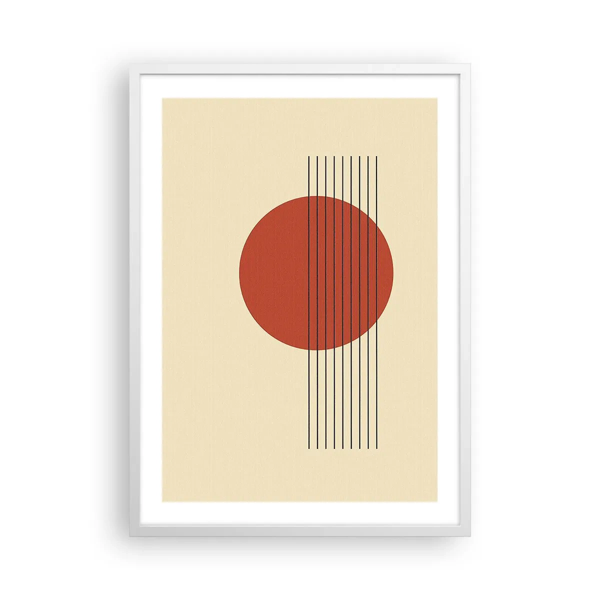 Plakat w białej ramie - W koło i dalej - 50x70 cm