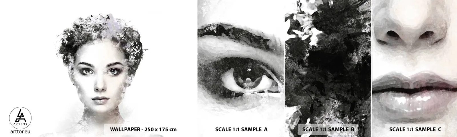 Fototapeta Próbka Standard Eco - Portret niezwykle stylowy - Twarz Kobiety, Kobieta, Abstrakcja - 100x30 cm