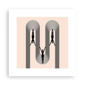 Plakat - Do góry nogami - 30x30 cm