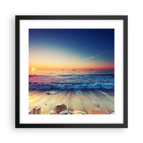 Plakat w czarnej ramie - A co za horyzontem? - 40x40 cm