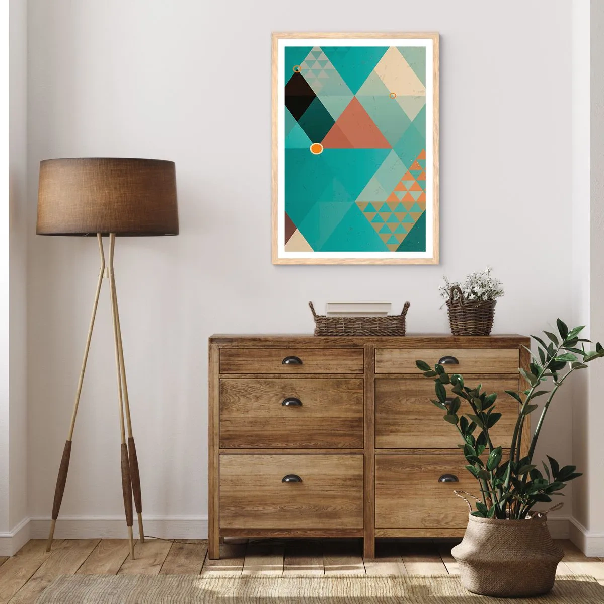 Plakat w ramie jasny dąb - Jedność wielości, wielość jedności - 70x100 cm