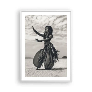 Plakat w białej ramie - Taniec południowych wysp - 50x70 cm