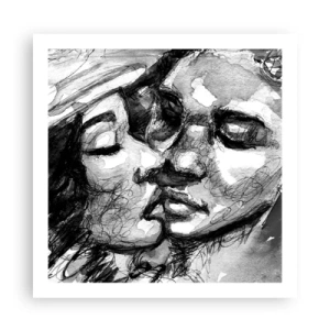 Plakat - Czuła chwila - 60x60 cm