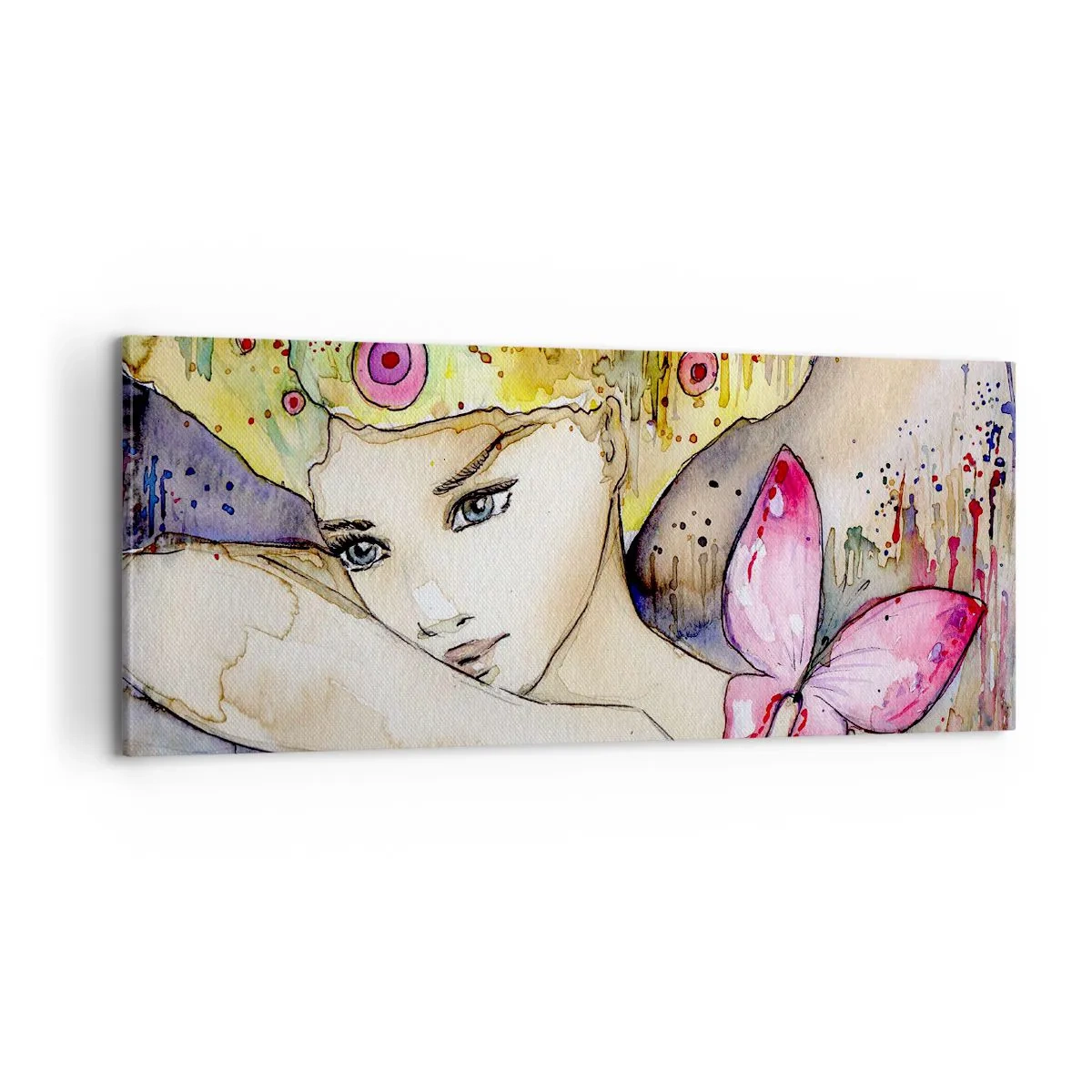 Obraz na płótnie - Motyla księżniczka - 100x40 cm