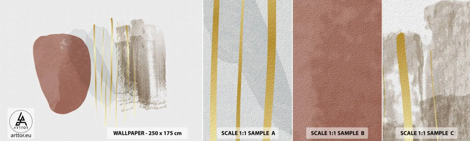 Fototapeta Próbka Samoprzylepna Deluxe Sticker - Abstrakcyjna kolumnada - Abstrakcja, Sztuka, Nowoczesny Wzór - 100x30 cm