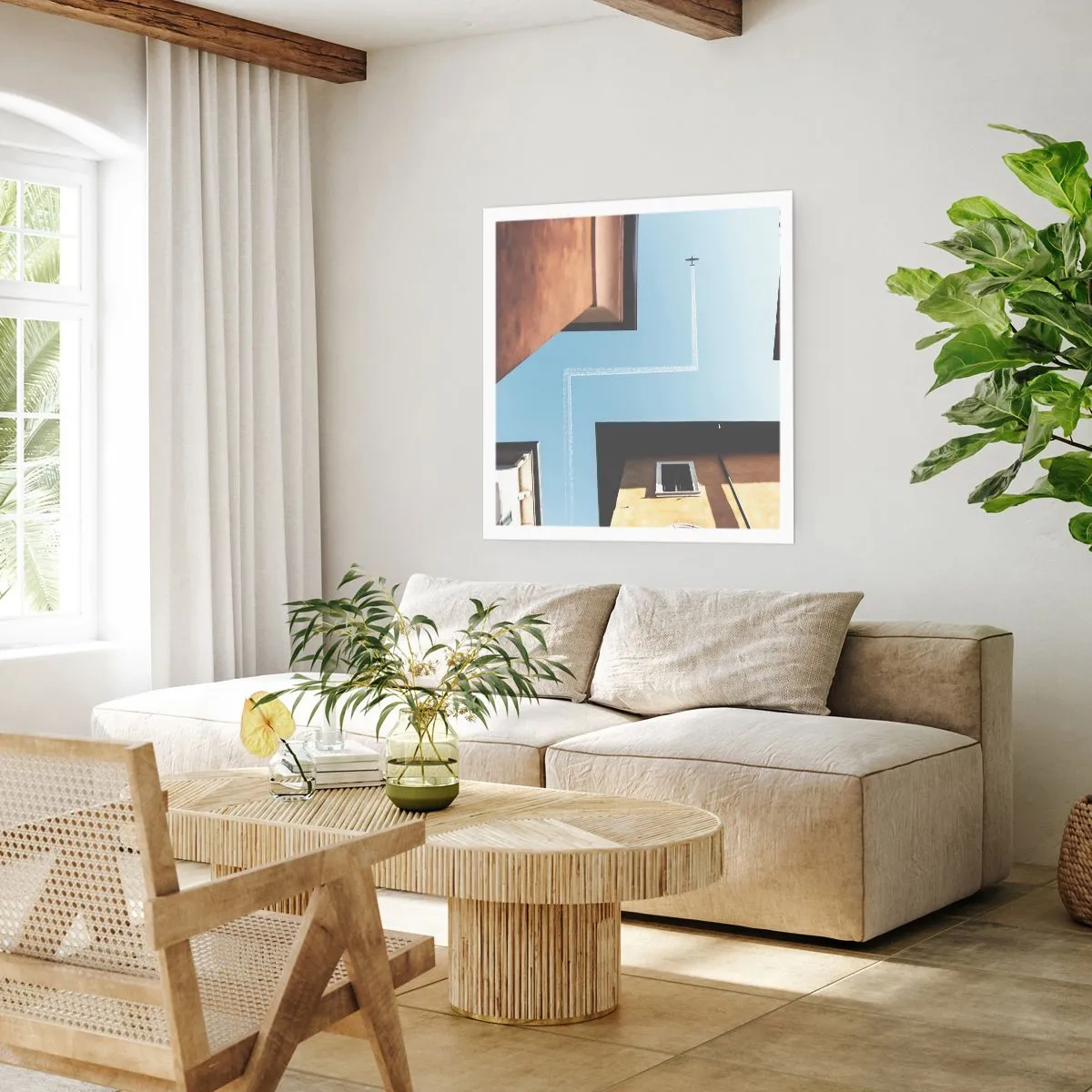 Plakat - Ponad miejskim labiryntem - 30x30 cm