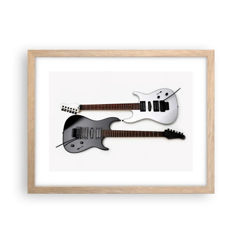 Plakat w ramie jasny dąb - Harmonia kształtów - 40x30 cm