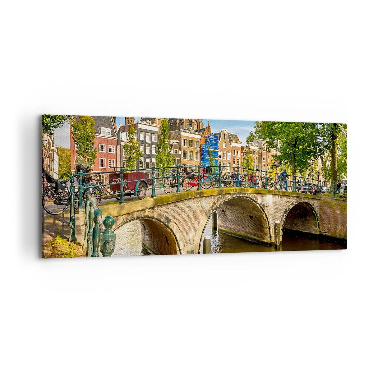 Obraz na płótnie - Wiosna nad kanałem - 100x40 cm