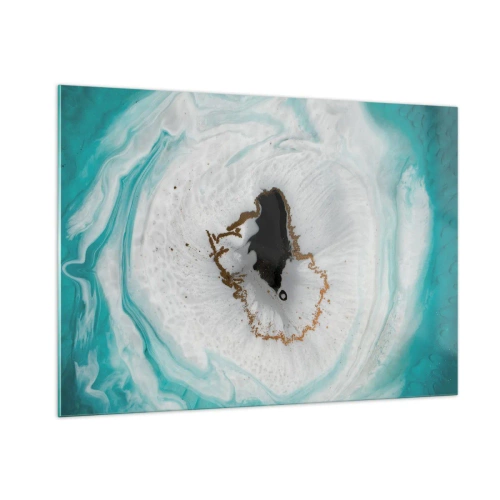 Obraz na szkle - Abstrakcyjna forma przypominająca przekrój minerału - 100x70cm - Wniknąć do wnętrza - Nowoczesna dekoracja ścienna do salonu, kuchni i sypialni ARTTOR