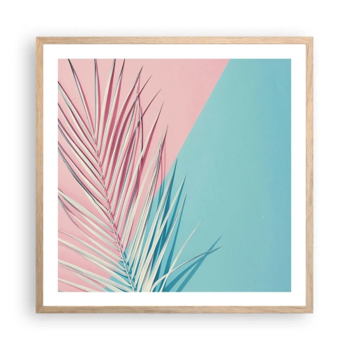 Plakat w ramie jasny dąb - Tropikalna impresja - 60x60 cm