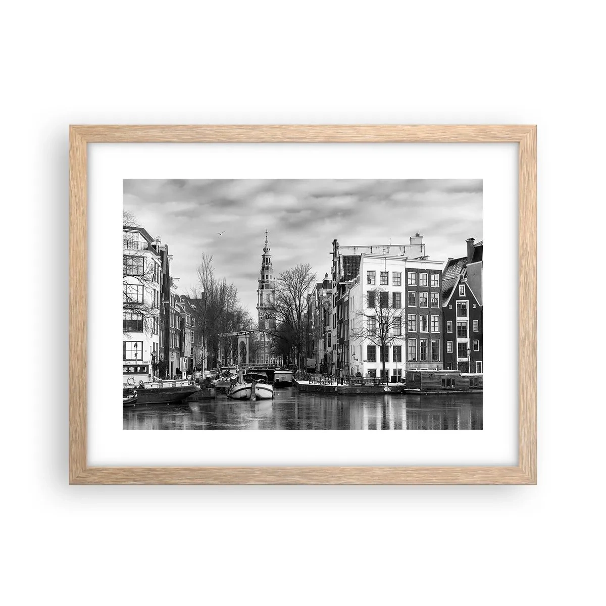 Plakat w ramie jasny dąb - Amsterdamskie klimaty - 40x30 cm