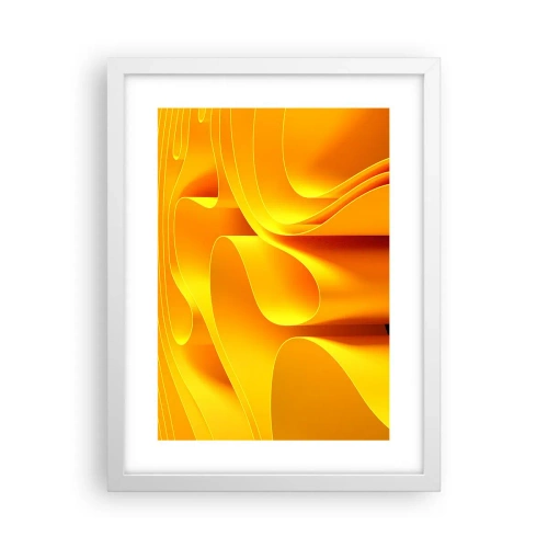 Plakat w białej ramie - Jak fale słońca - 30x40 cm